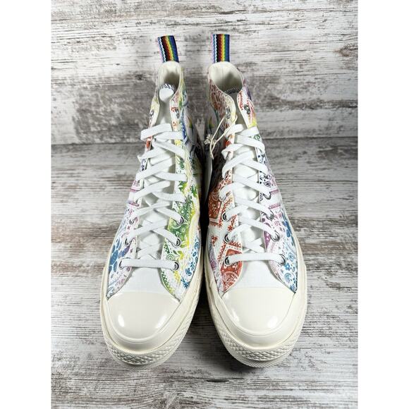 NEW Men\'s Converse CTAS Chuck 70 \'Pride\' White/University Red Sneaker Sz 10.5 main image 10